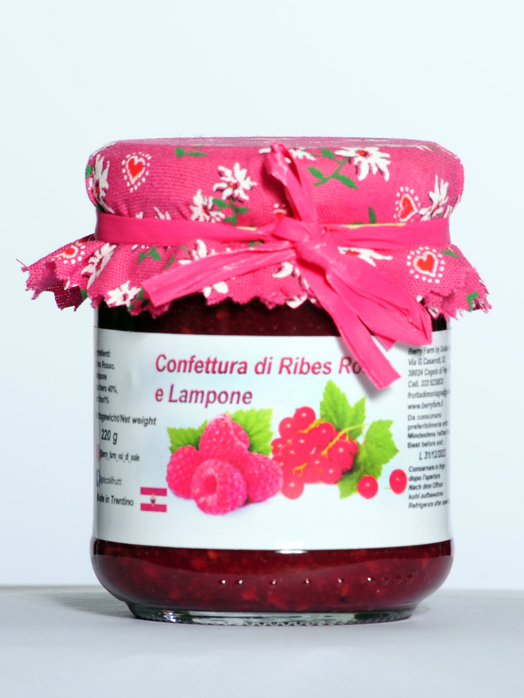 Confettura di Ribes Rosso e Lampone 220gr