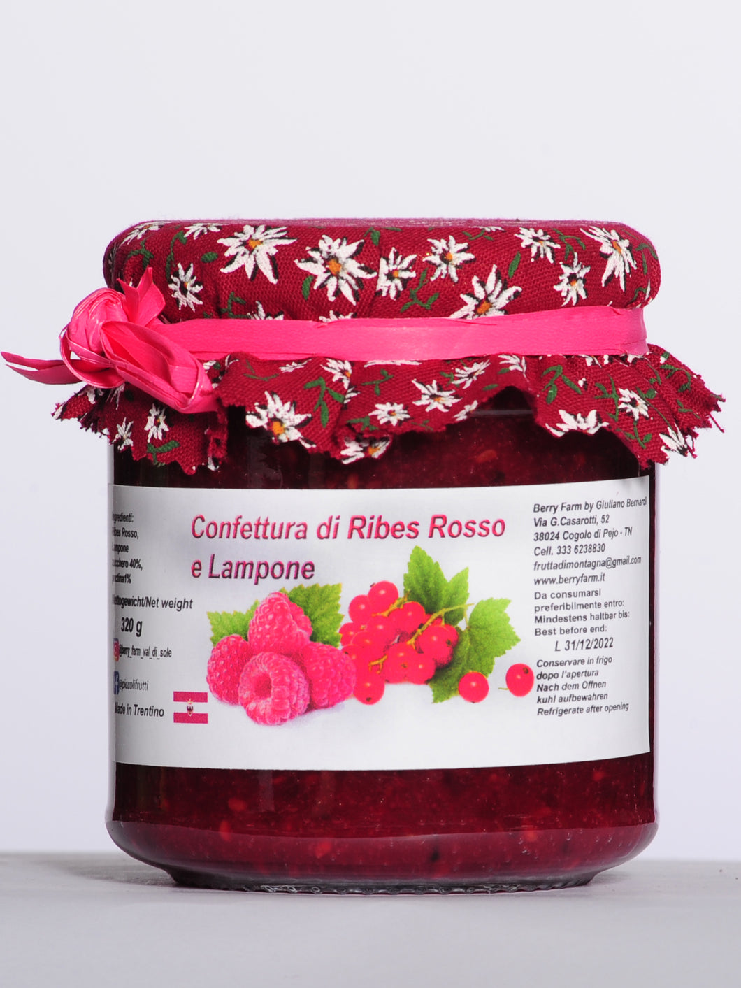 Confettura di Ribes Rosso e Lampone 320gr